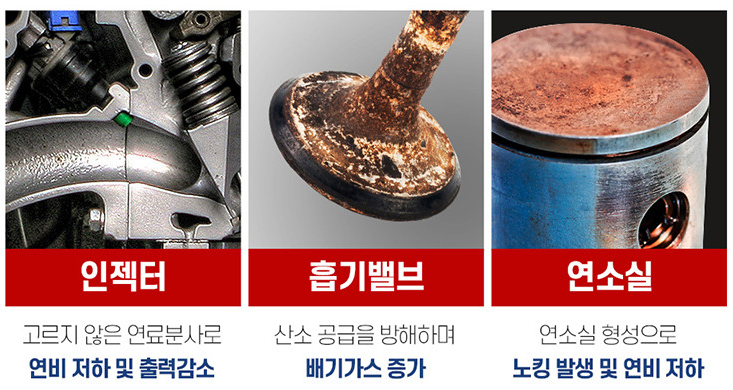 엔진출력저하 원인