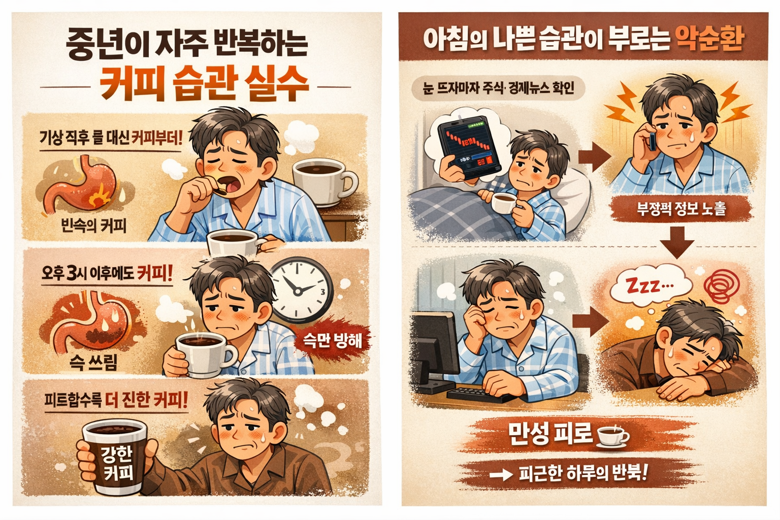 아침마다 커피부터 마시고 뉴스부터 보는 당신, 오후에 유독 피곤한 이유