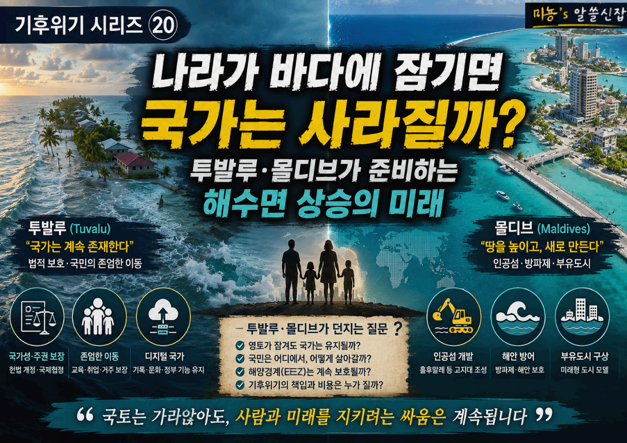 나라가 바다에 잠기면 국가는 사라질까?｜투발루&middot;몰디브가 준비하는 해수면 상승의 미래