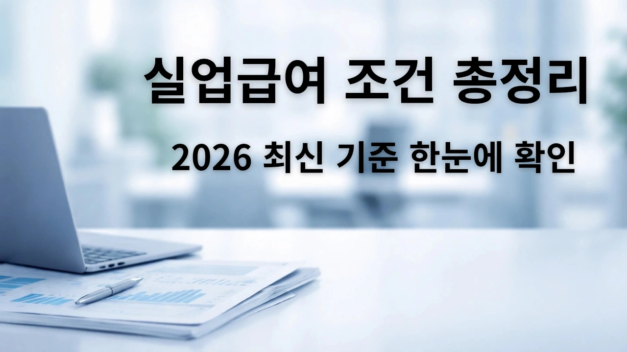 실업급여 조건 총정리 2026 최신 기준 한눈에 확인 썸네일 이미지