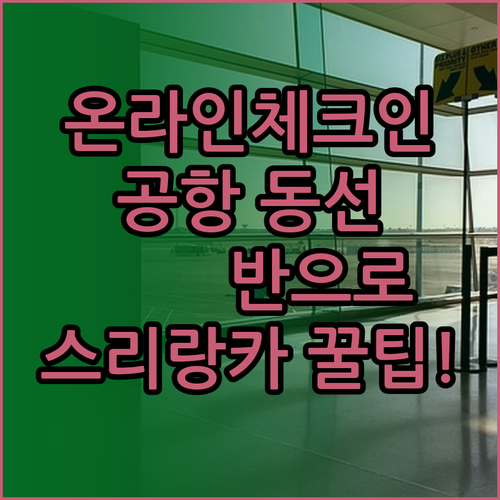 온라인체크인으로 스리랑카항공 공항 동..