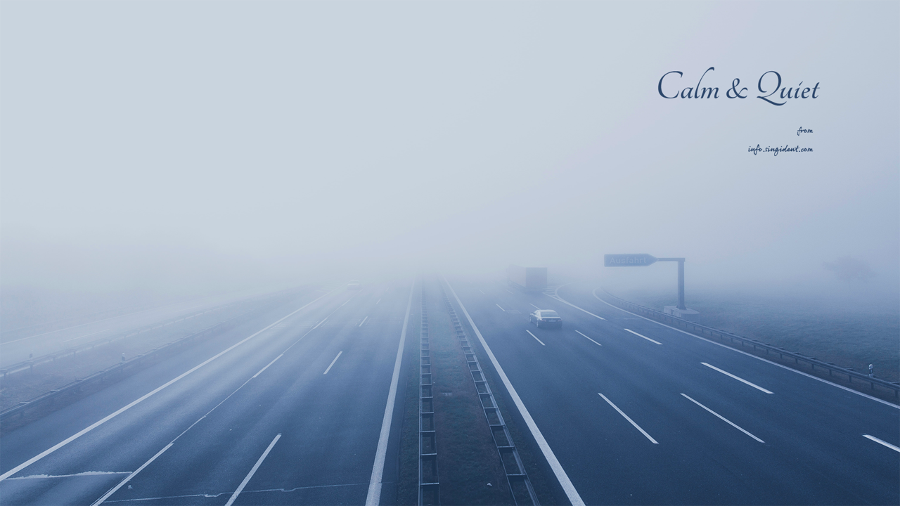 07 안개 낀 도로 C - Calm & Quiet 안개배경화면