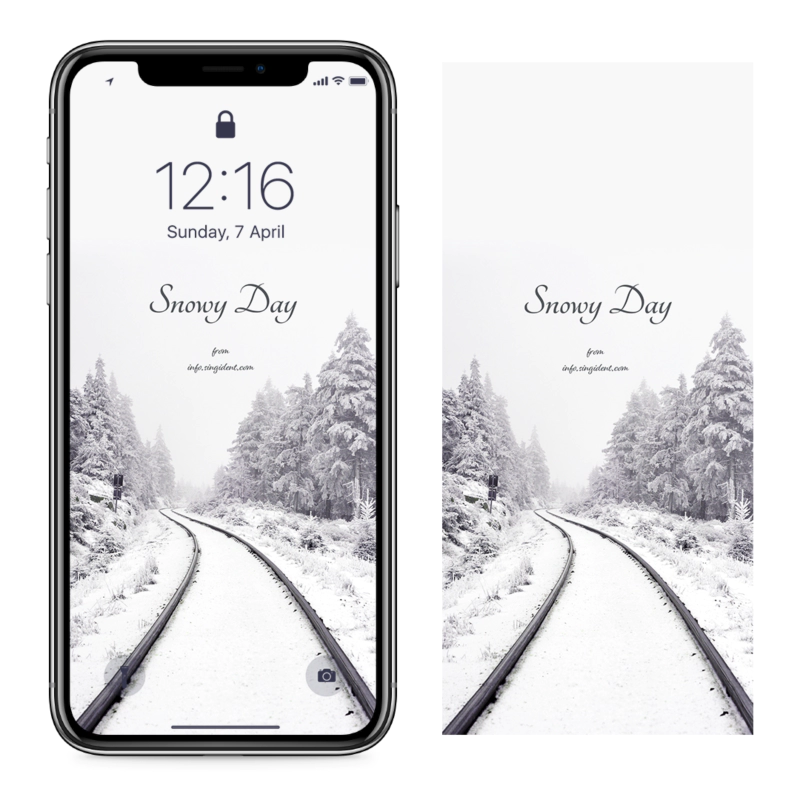 08 눈 덮인 철길 C - Snowy Day 아이폰겨울배경화면