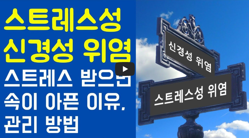 신경성위염 기능성소화불량 스트레스성위염 소화불량개선 위건강