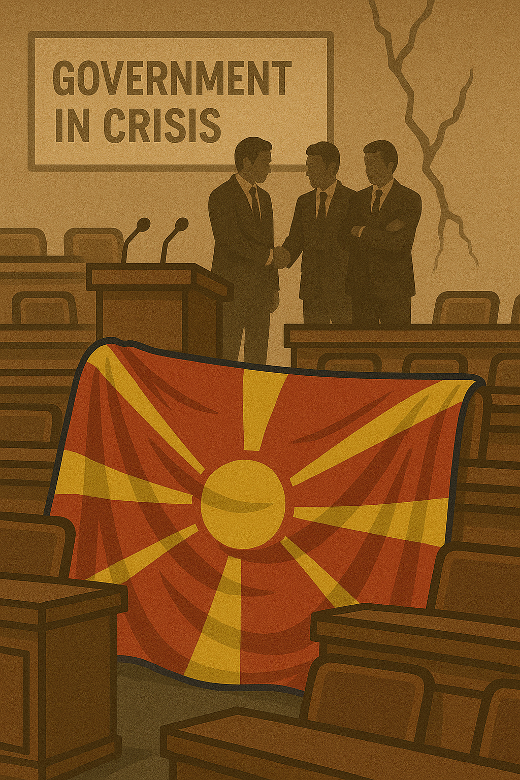 마케도니아 정치 위기 사진