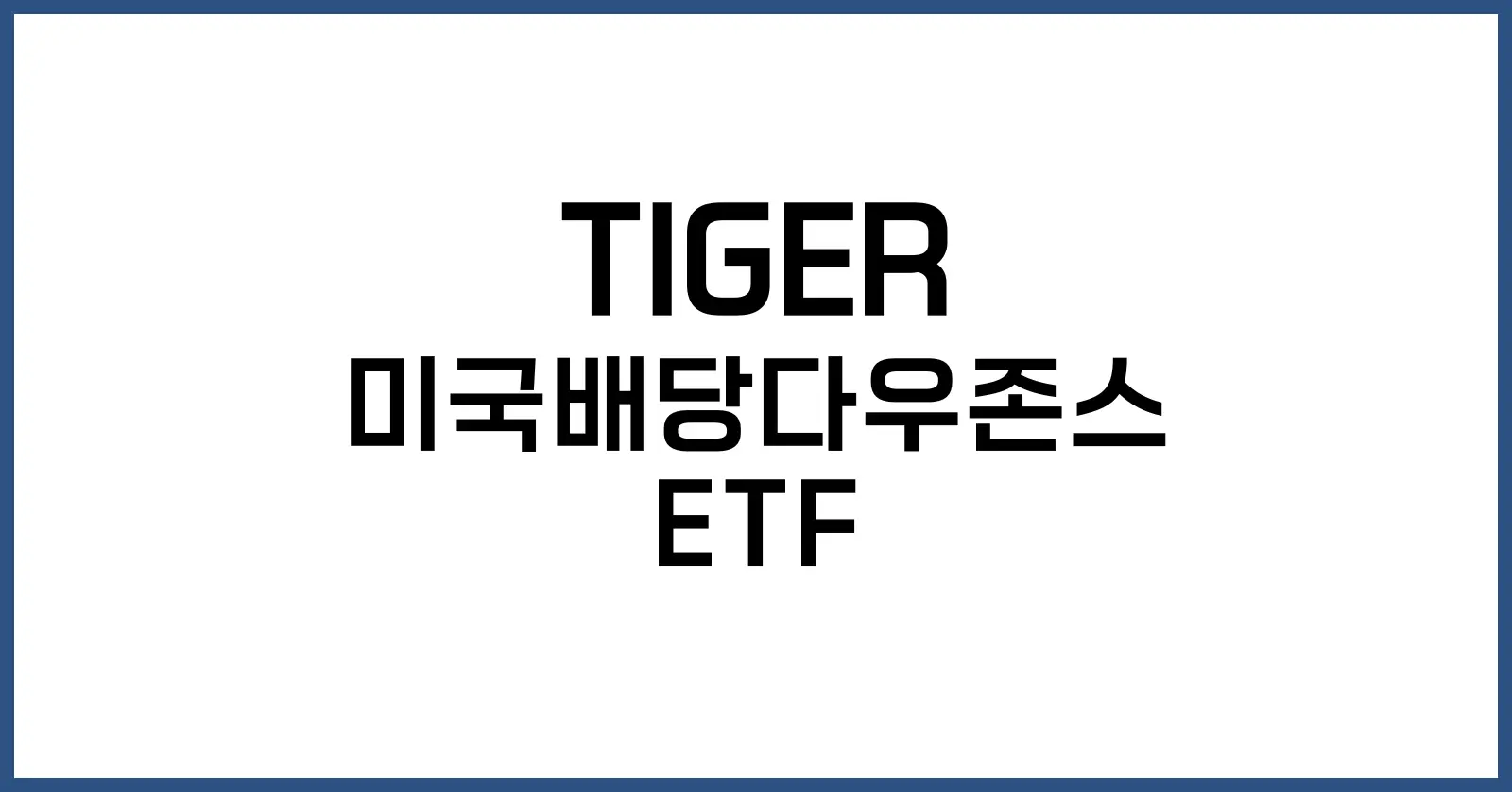 TIGER 미국배당다우존스 ETF