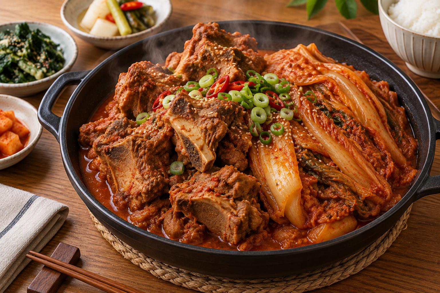 돼지등뼈 묵은지찜