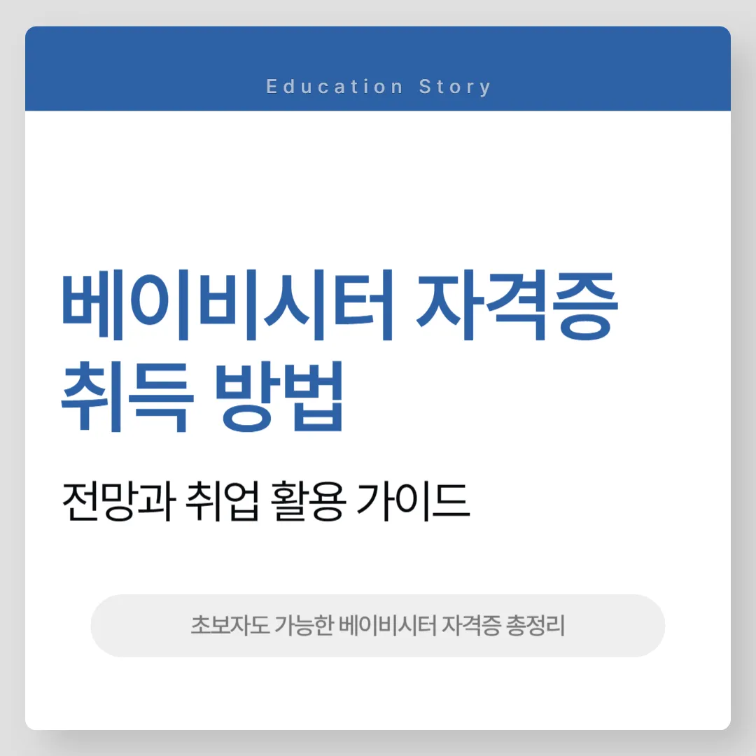 베이비시터 자격증