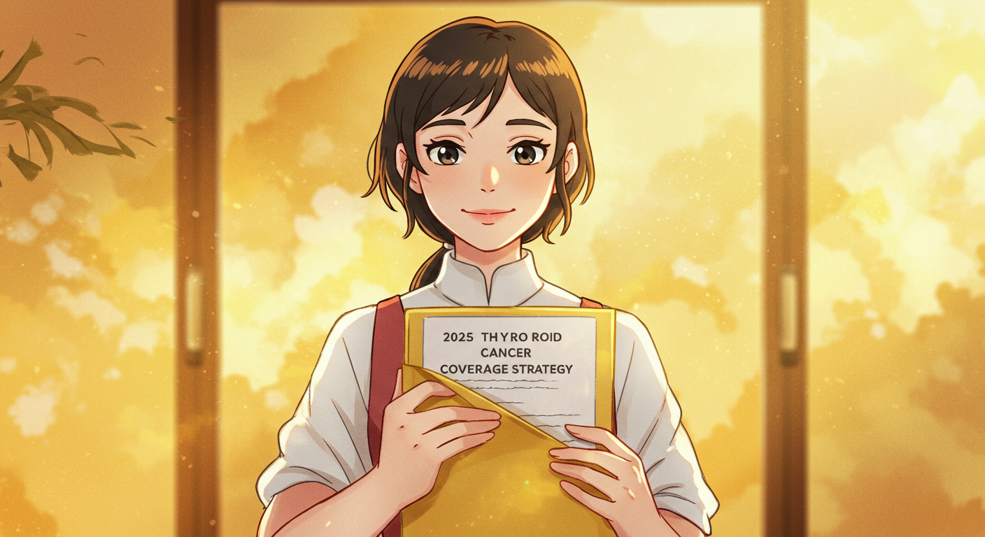 갑상선암 보장 전략을 마무리하는 여성