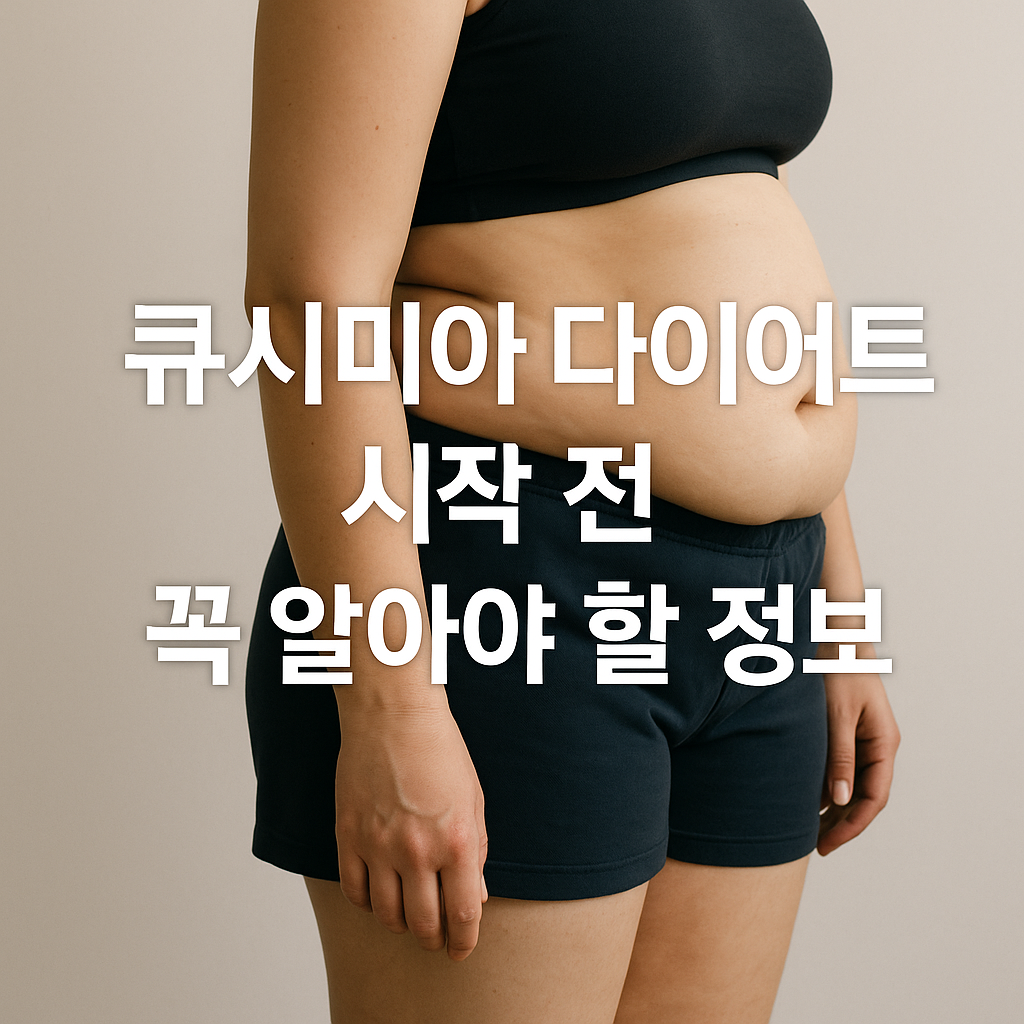 큐시미아 다이어트 시작 전 꼭 알아야 할 정보