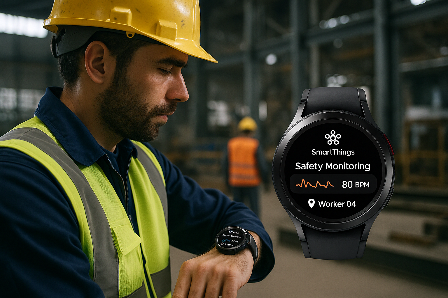 갤럭시 워치 기반 B2B용 스마트싱스 프로 안전 관리 솔루션