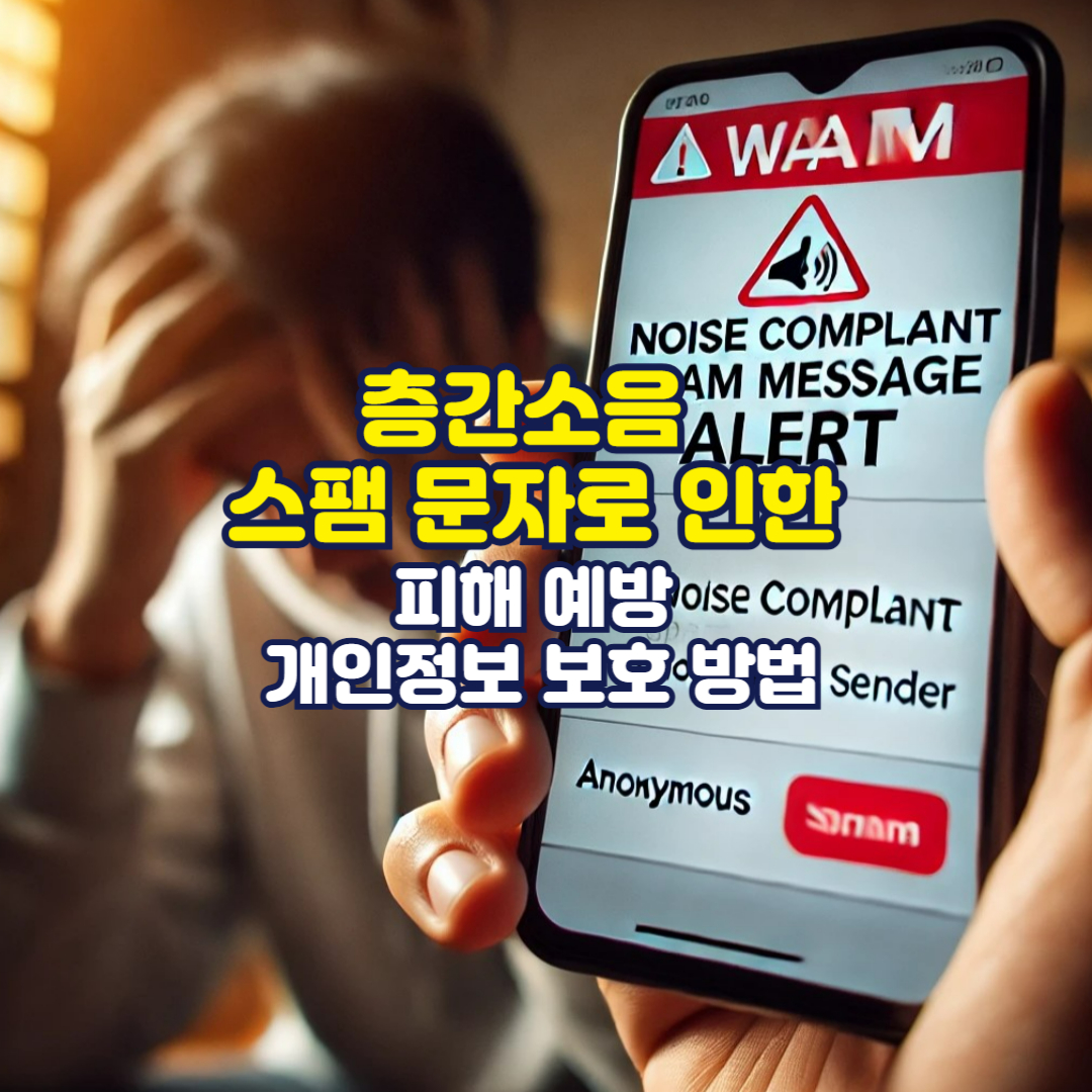 층간소음 스팸 문자로 인한 피해 예방 개인정보 보호 방법