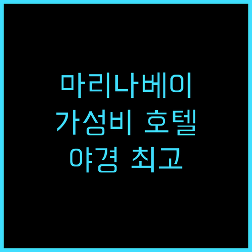 호텔 마리나베이 서울 추천 후기, 가..