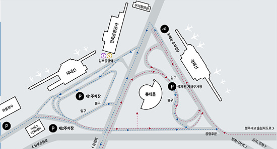 김포공항 주차장 안내도