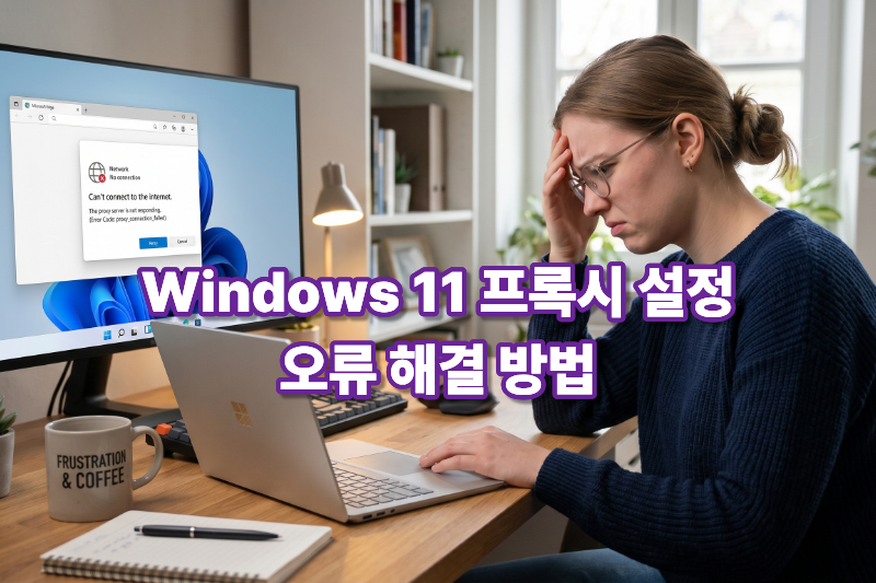 윈도우 프록시 설정 오류 해결