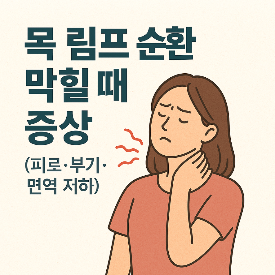 목 림프 순환 마사지