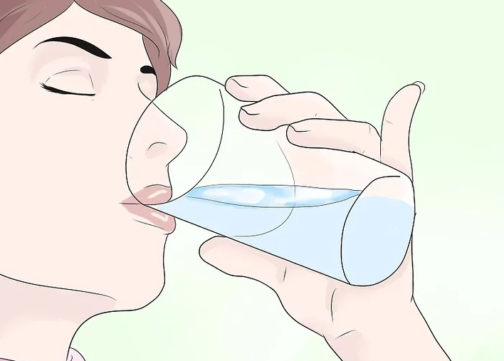 물을 많이 마신다