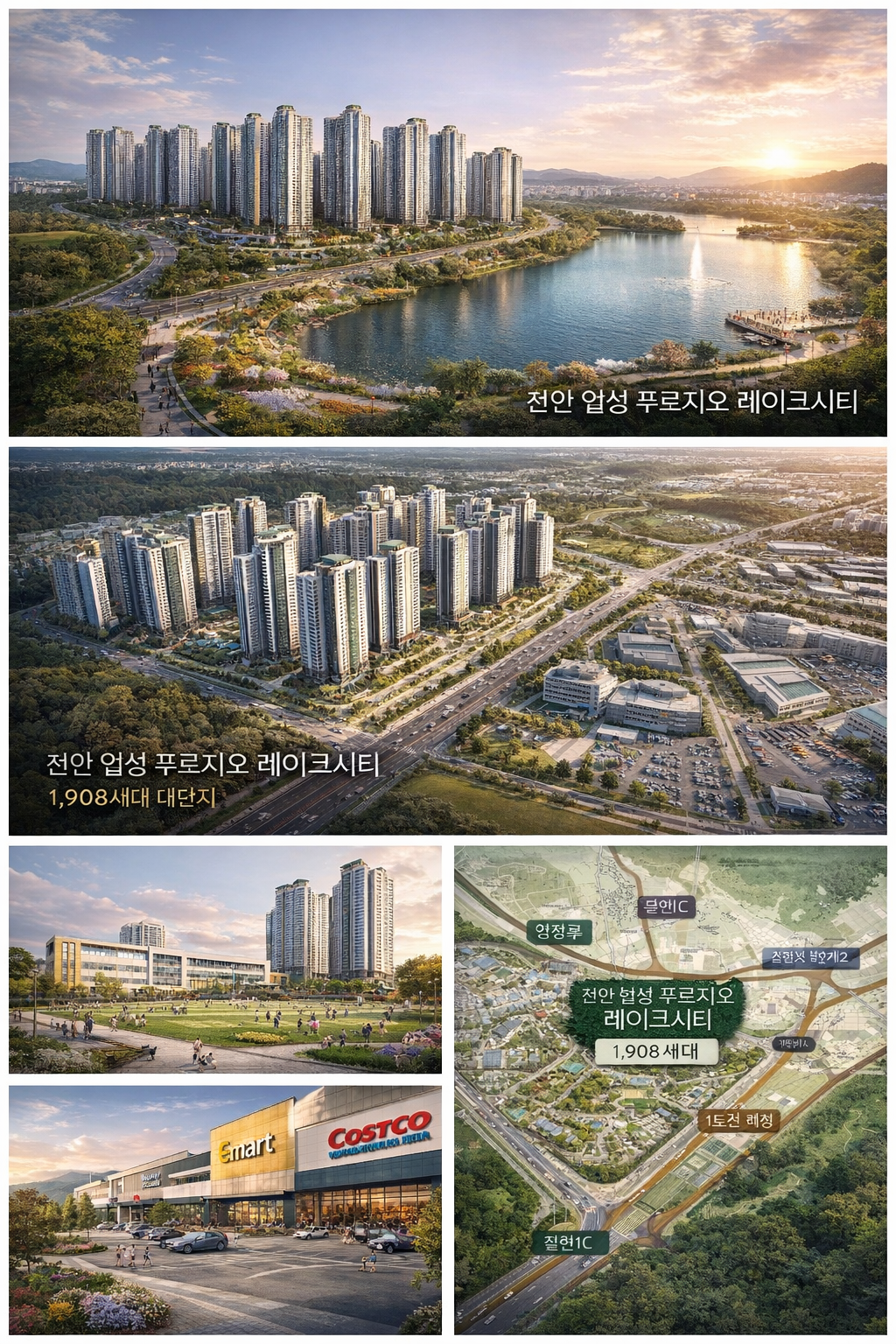 천안 업성푸리지오 레이크시티는 도심에 위치했지만 주변 경관이 수려하다