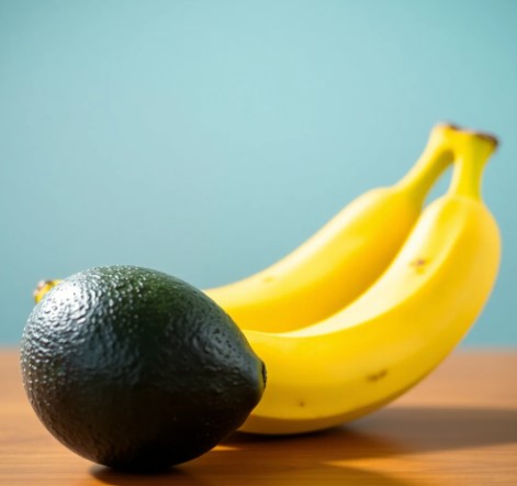 혈압 조절에 좋은 바나나와 아보카도