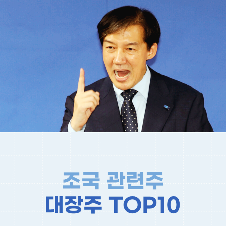 조국 관련주 대장주 주식 TOP10