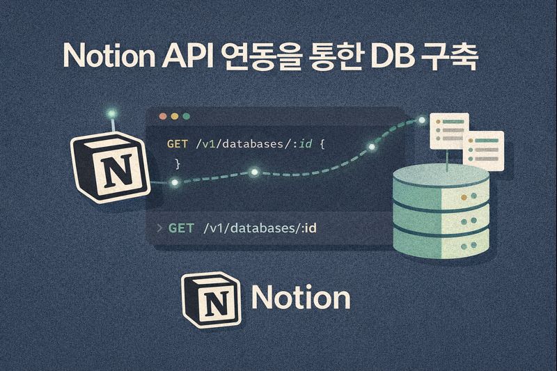 Notion API 연동을 통한 데이터베이스 구축 관련 이미지