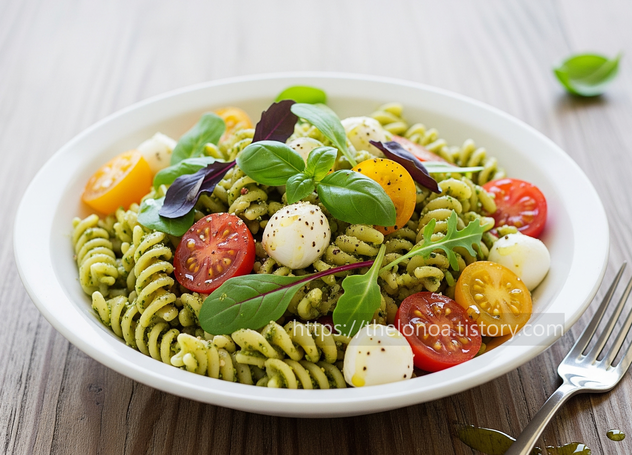 바질 페스토 냉 파스타
