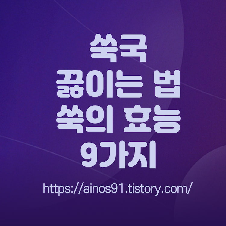 쑥국 끓이는 법 쑥의 효능 9가지