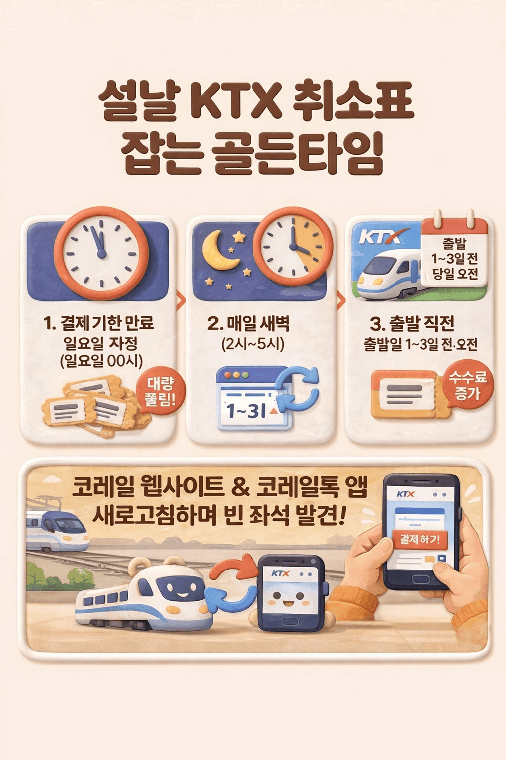 설날 KTX 취소표 예매 타이밍은?