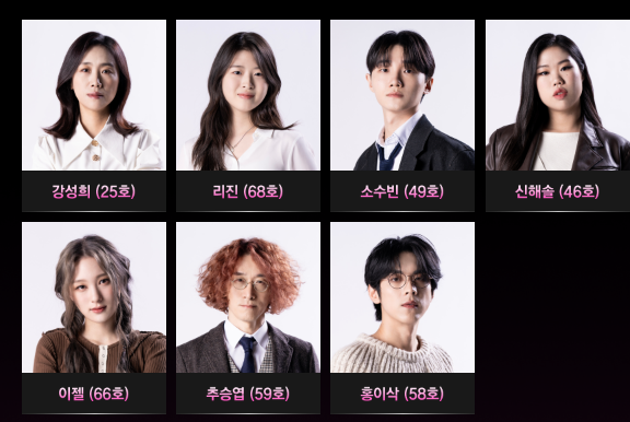 싱어게인3 top7 파이널 진출자 명단