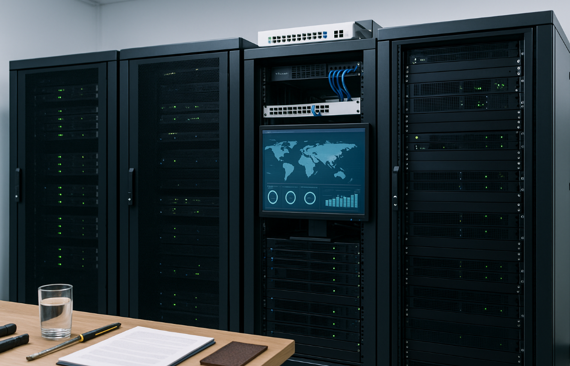 성장하고 있는 중소기업의 전산실 모습