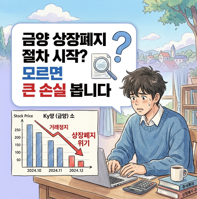 금양 상장폐지 결정 사유와 감사보고서 의견거절 리스크 분석