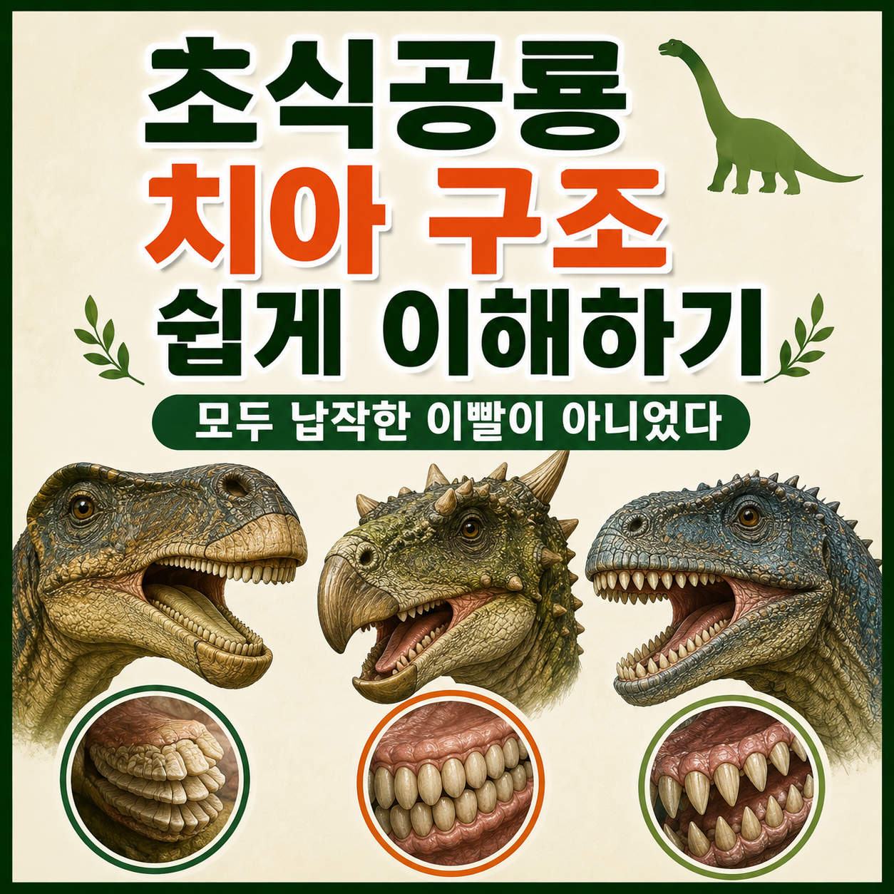 초식공룡 치아 구조