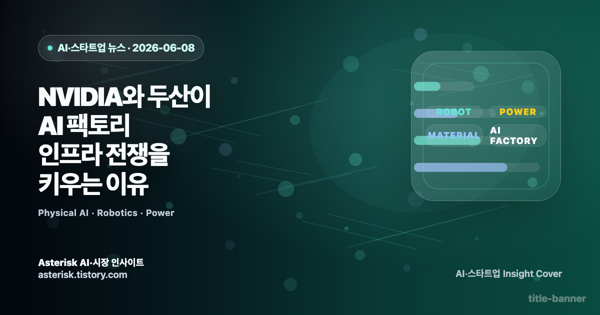 NVIDIA와 두산이 AI 팩토리 인프라 전쟁을 키우는 이유를 설명하는 타이틀 배너 이미지