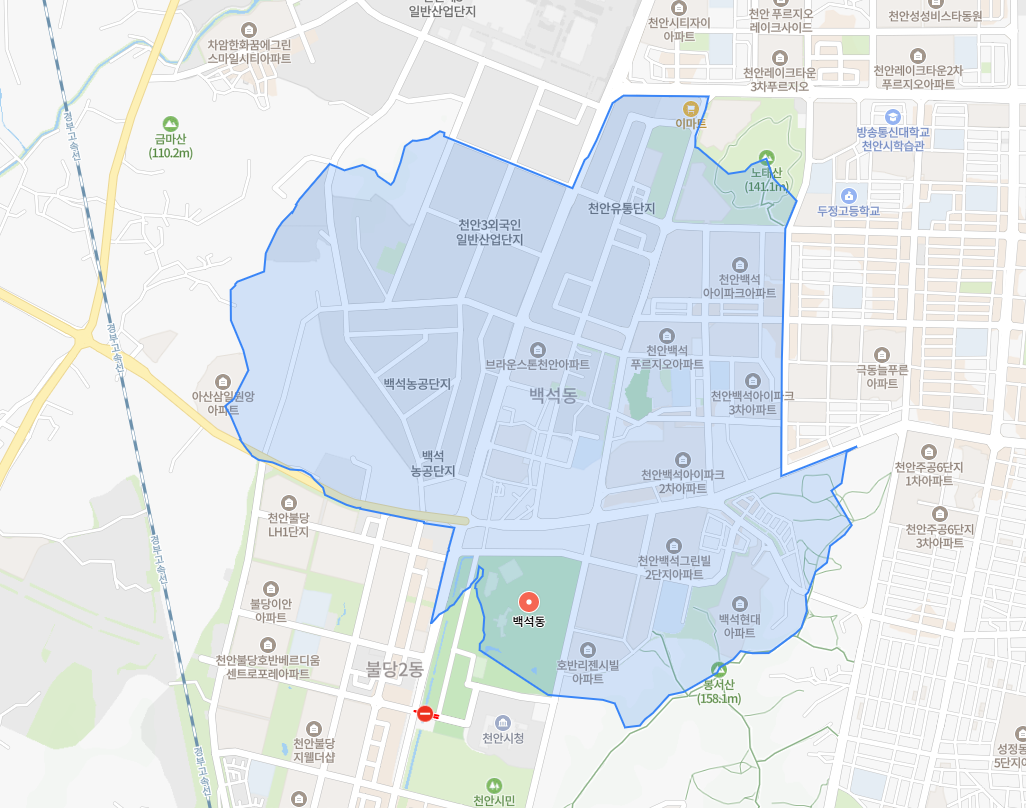 충청남도 천안 천안시 가장 살기 좋은 동네 백석동