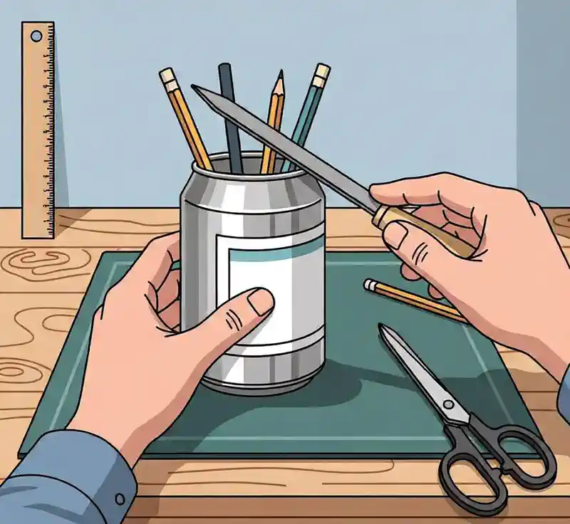 커피캔 연필꽂이 제작