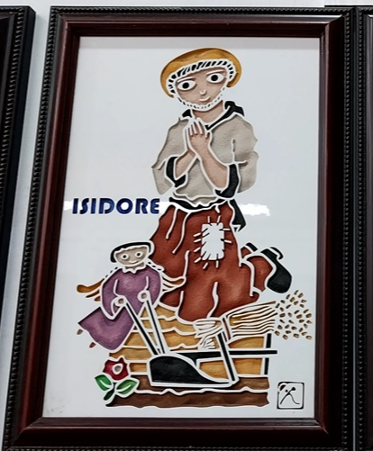 제천 배론성지에 있는 이시도로 성인 그림입니다.