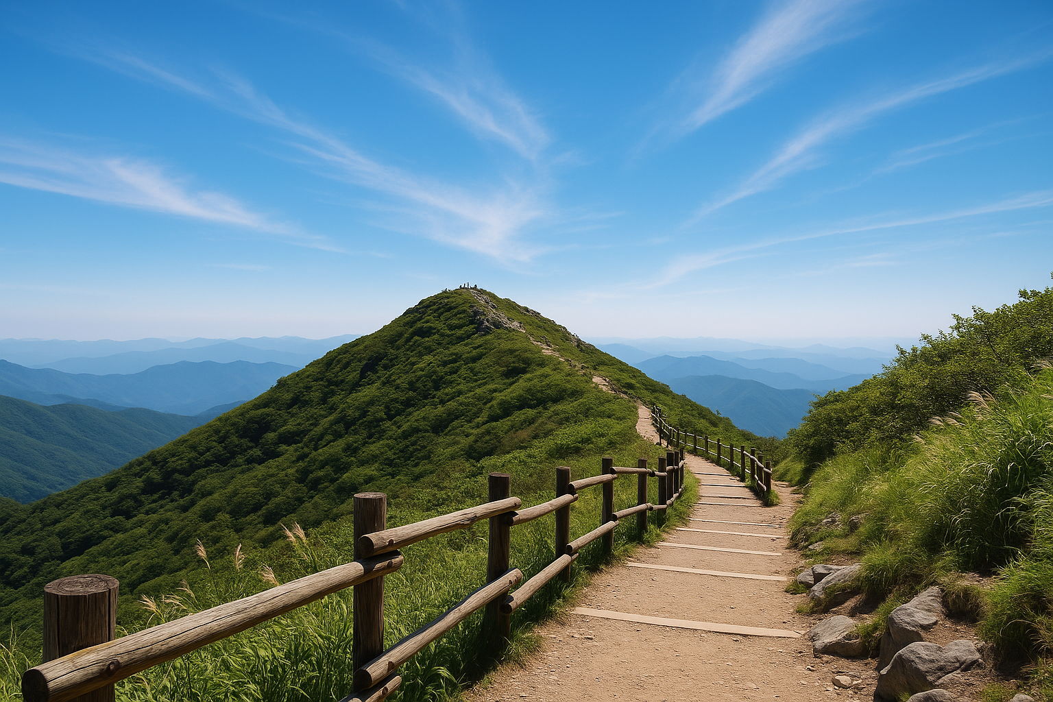 산 정산에서 보는 풍경 사진