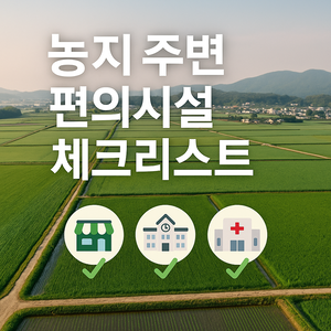 농지 주변 꼭 확인해야 할 편의시설 목록
