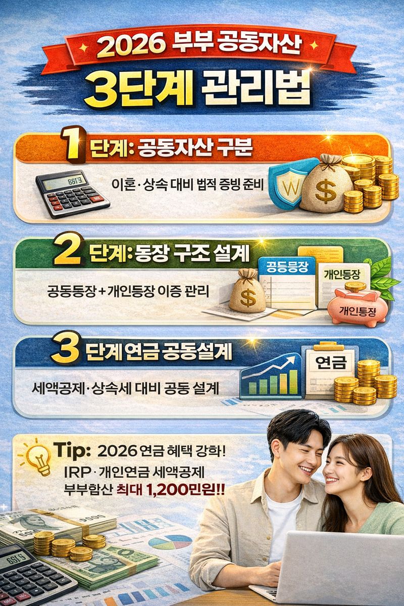 2026년 부부 공동자산 3단계 관리법
