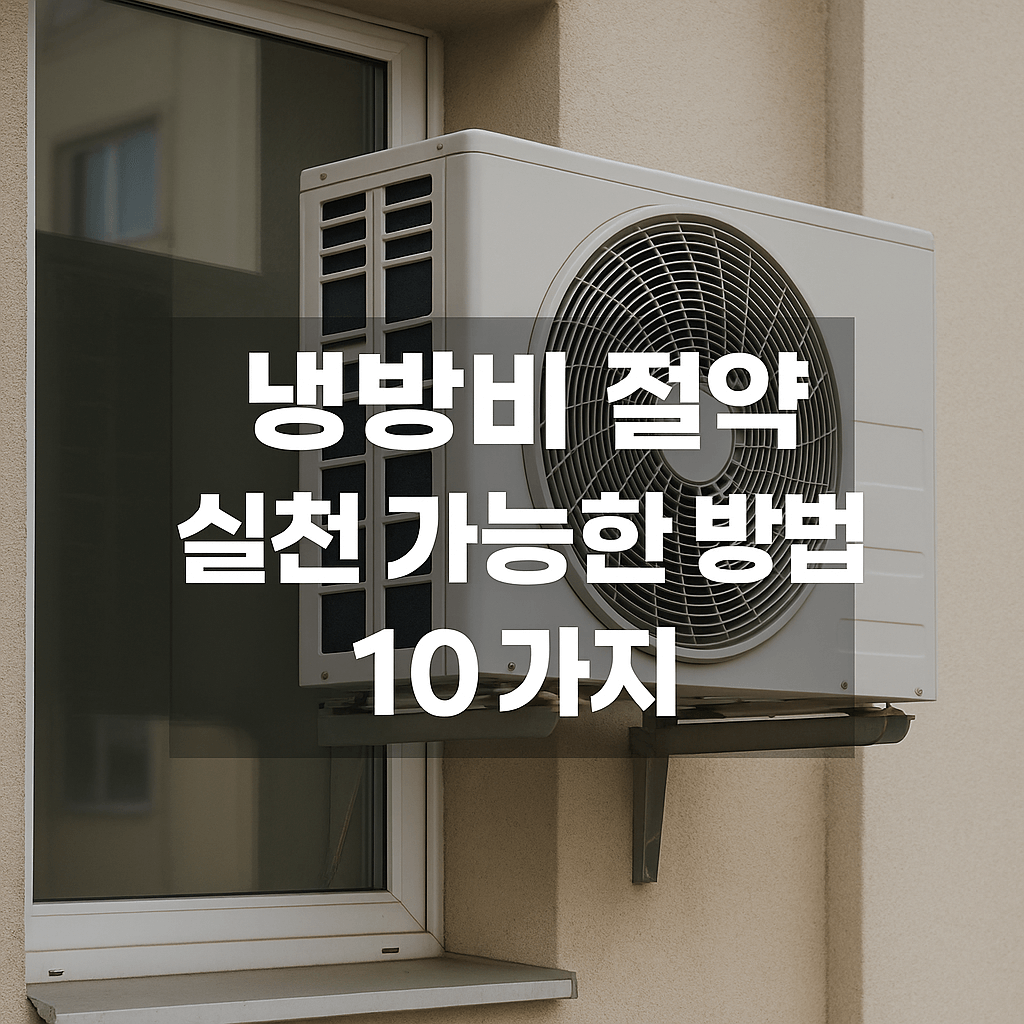 아파트 관리비-냉방비 절약을 위한 10가지 방법