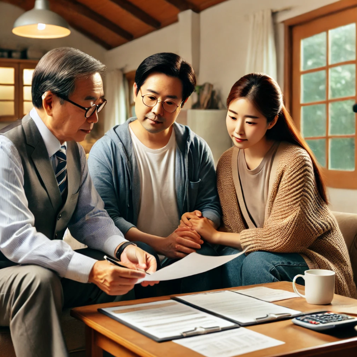 가정에서의 재정 계획 회의