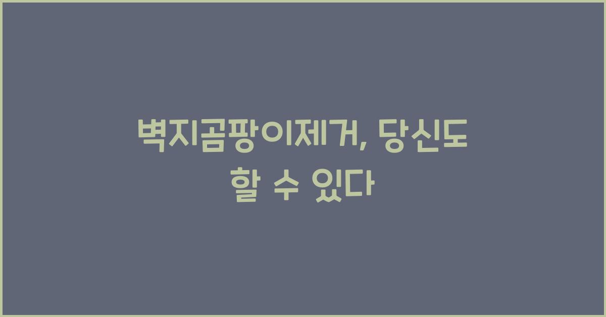 벽지곰팡이제거