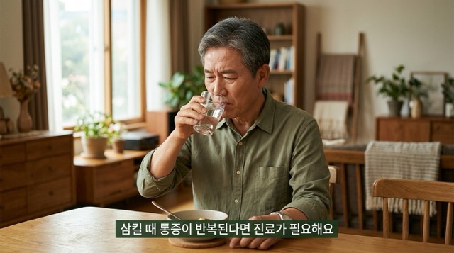 후두암 증상 삼킬 때 통증 연하곤란