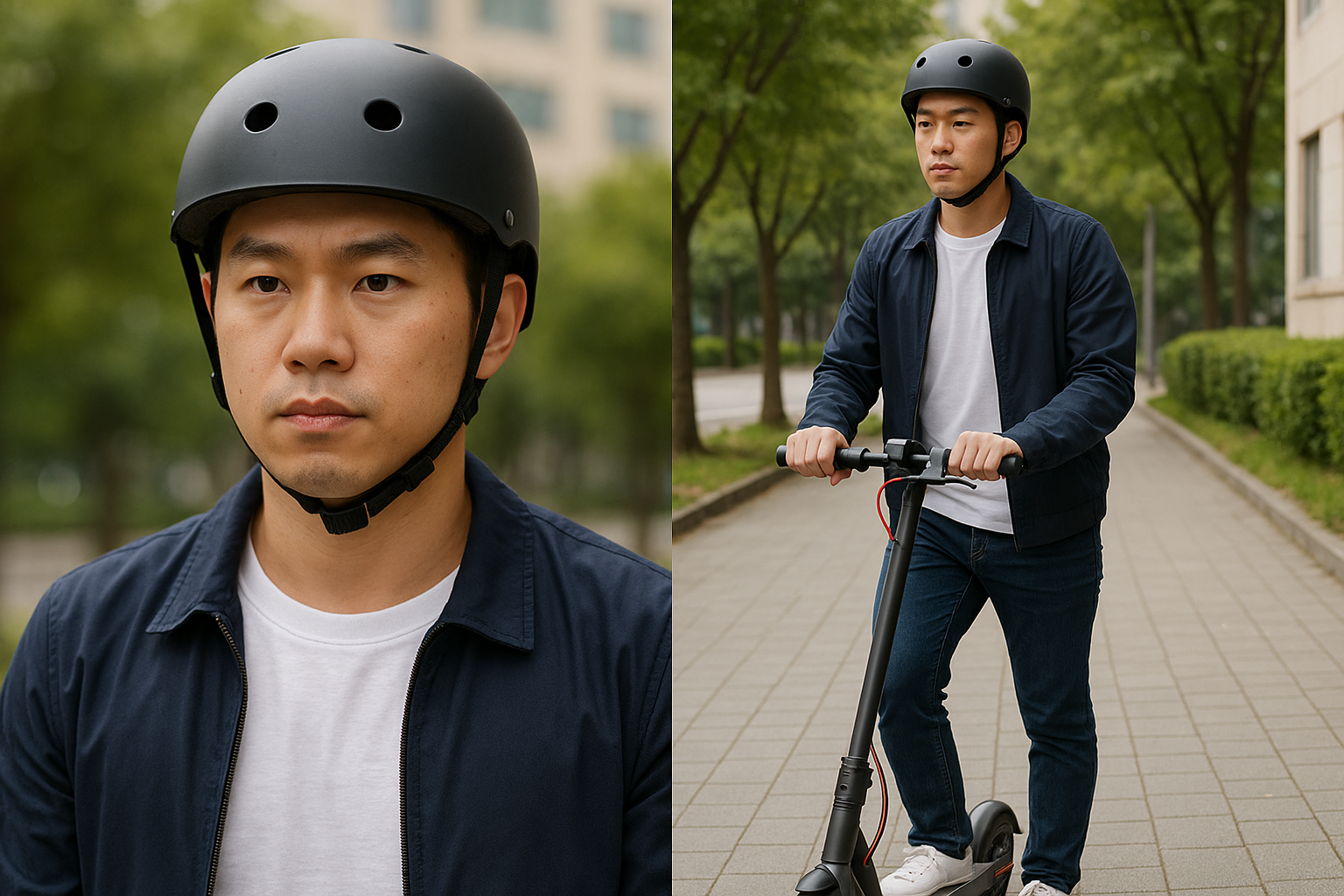 전동 킥보드 탈 땐 헬멧 필수