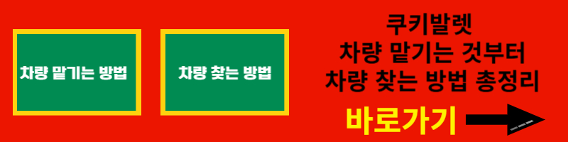 쿠키발렛 차량 입차부터 출차까지
