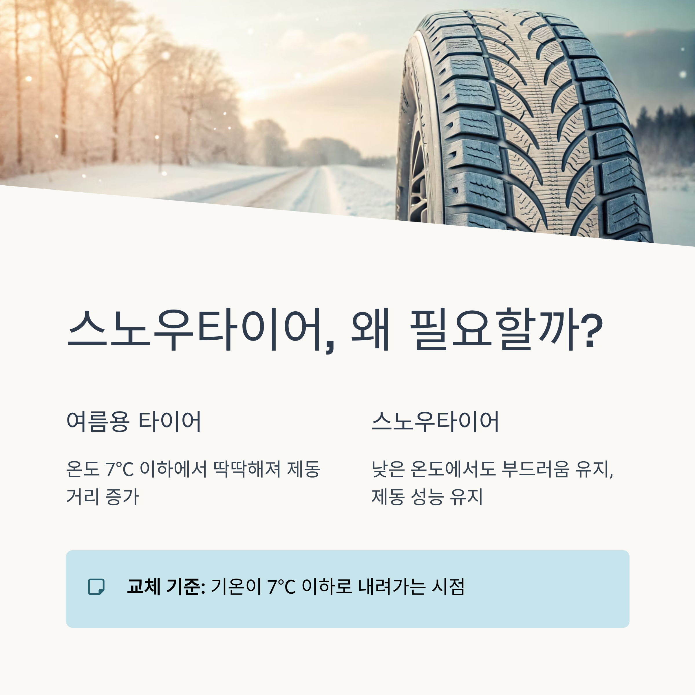2025 스노우타이어 교체시기 ❘ 첫눈 내리기 전 꼭 알아야 할 겨울철 안전수칙