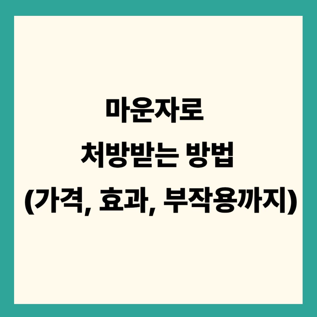 마운자로 처방받는 방법 (가격, 효과, 부작용까지 정리)
