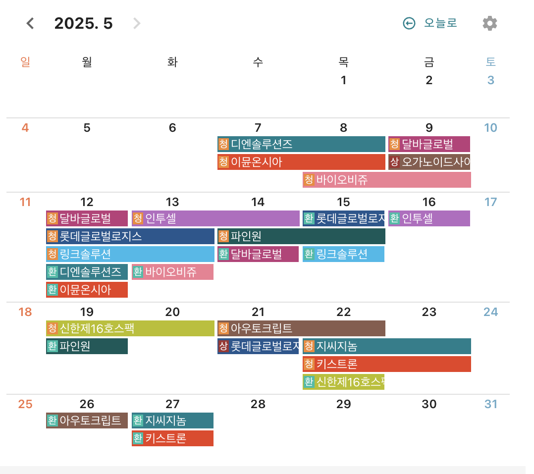 2025년 5월 공모주 일정 보기