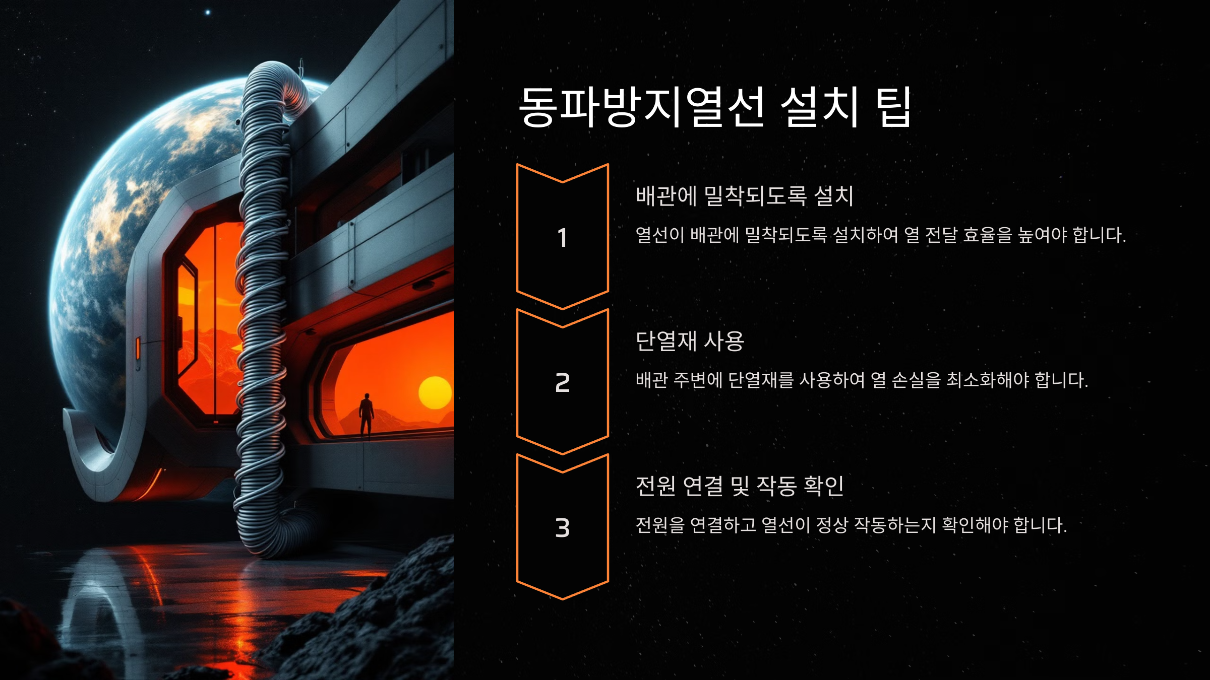 동파방지열선 설치 팁