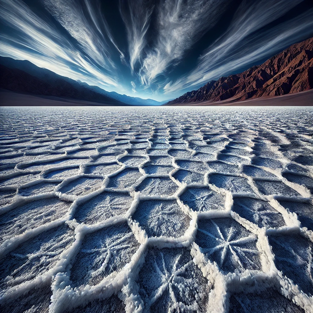 배드워터 분지, 신비한 자연 현상 소금 사막